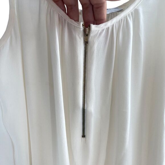 A.L.C Size XS 100% Silk Camisole Tank Off White Relaxed Fit Coastal Minimalist - Picture 5 of 8